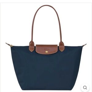 Longchamp Le Pilage Original Nylon Tote Navy Blue